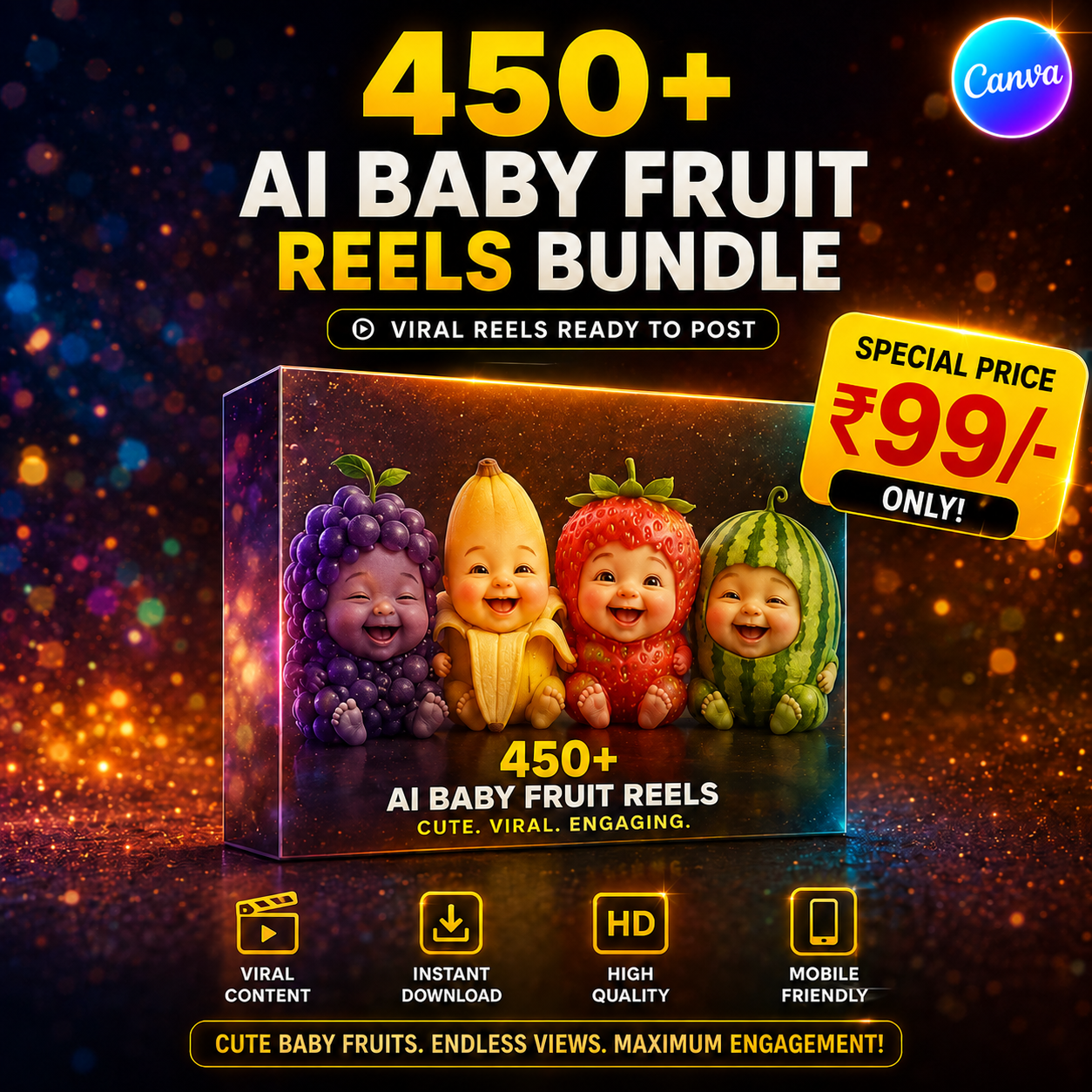 450+ AI Fruit Baby Reels Bundle