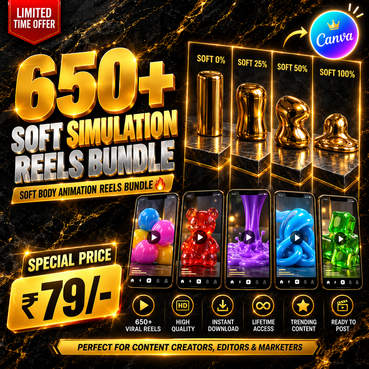 650+ Soft Body Simulation Reels Bundle