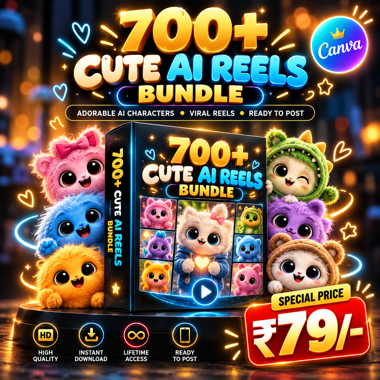 700+ Cute AI Monster Reels Bundle