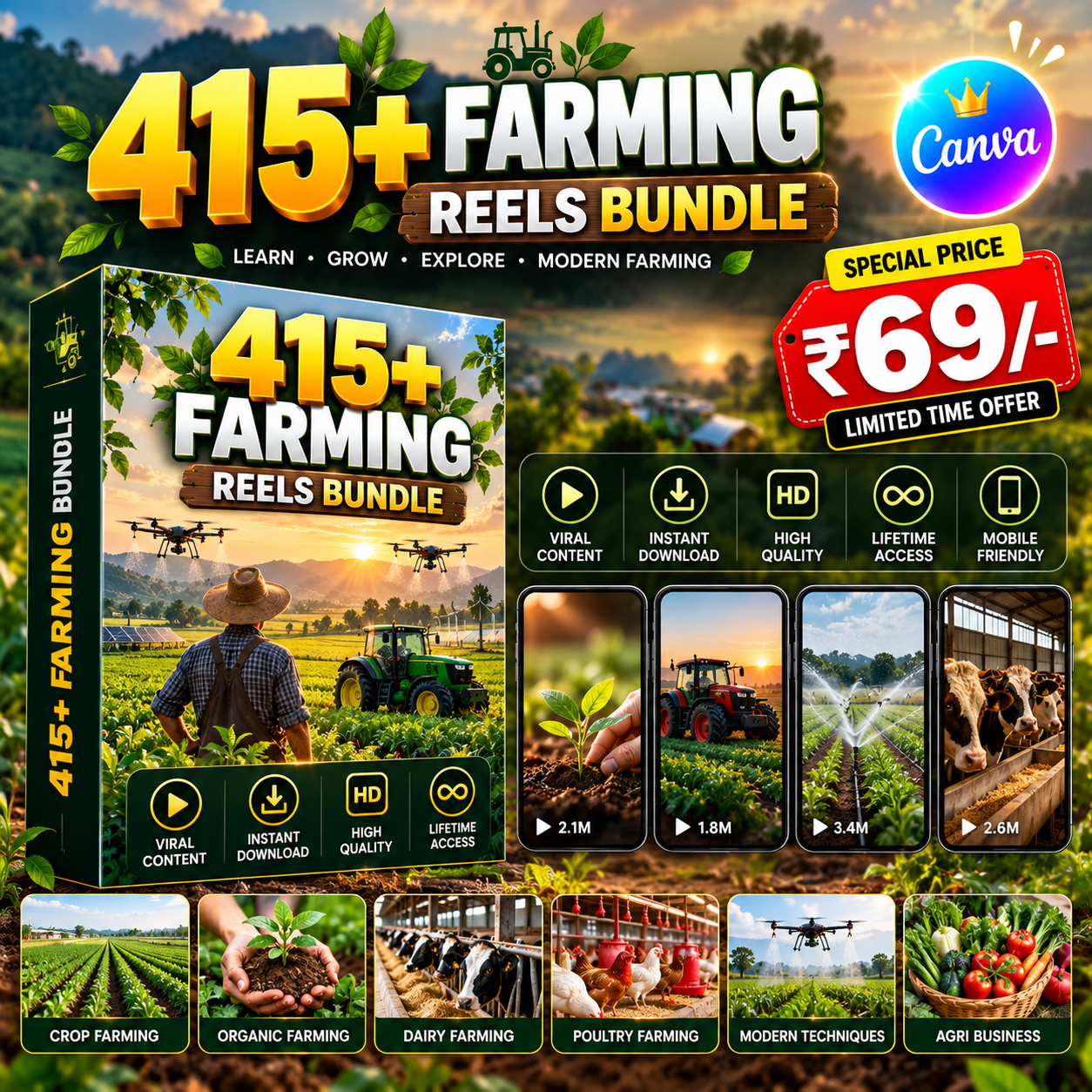 415+ Farming & Agriculture Reels Bundle