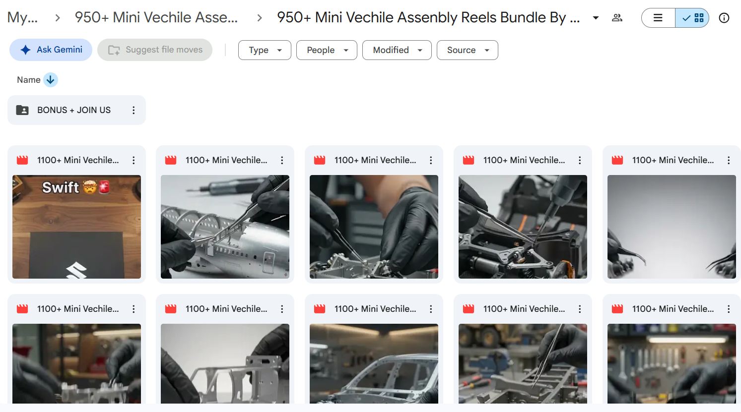 950+ AI Mini Vehicle Assembly Reels Bundle — photo 4