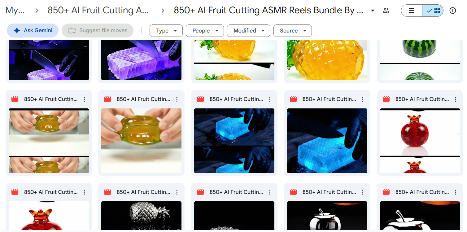 850+ AI Fruit Cutting ASMR Reels Bundle — photo 3