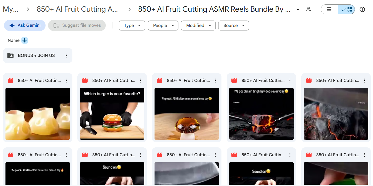 850+ AI Fruit Cutting ASMR Reels Bundle — photo 4