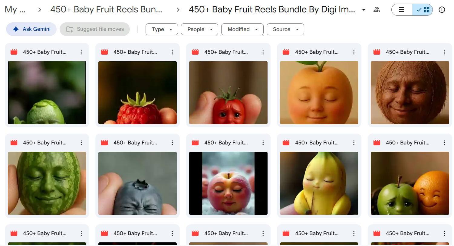 450+ AI Fruit Baby Reels Bundle — photo 3