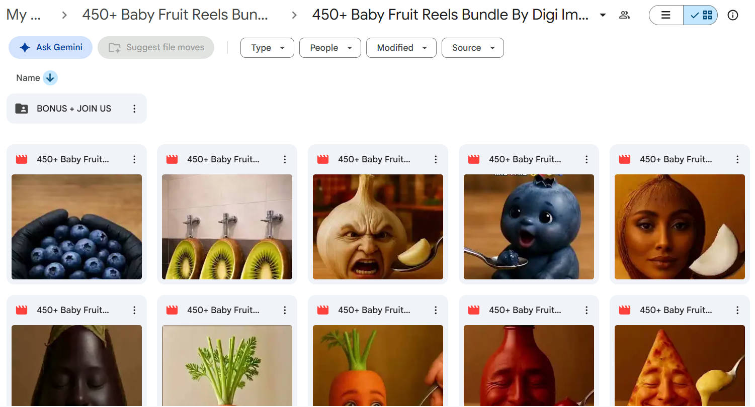 450+ AI Fruit Baby Reels Bundle — photo 4